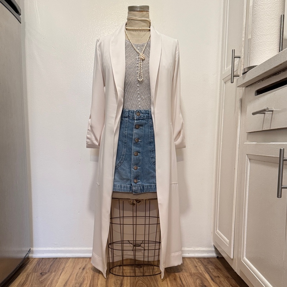 Aritzia White Trench Coat